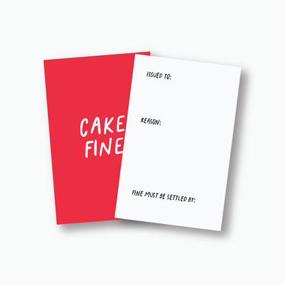 Police Cake Fine Cards