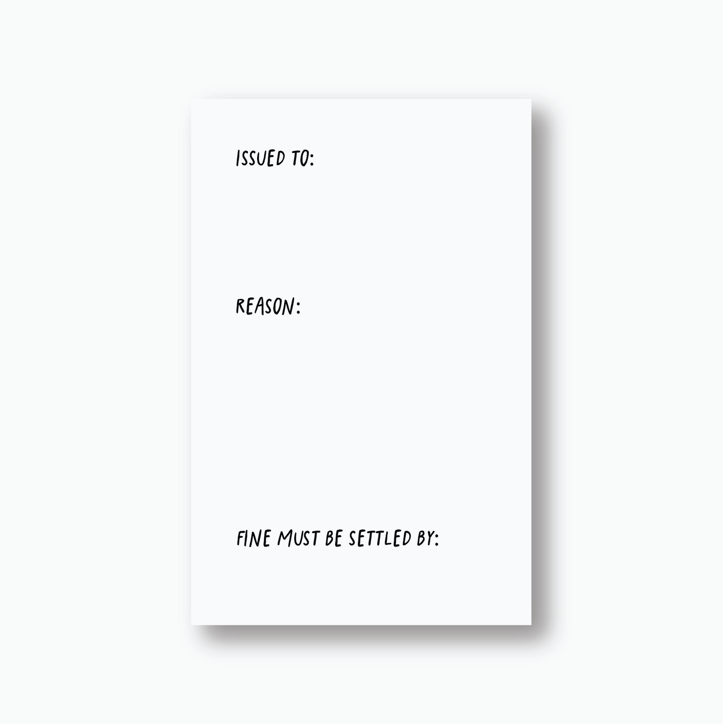 Police Cake Fine Cards