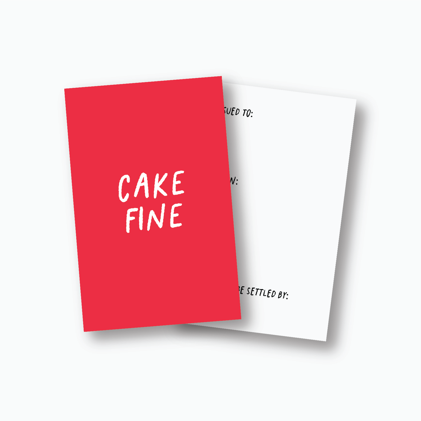 Police Cake Fine Cards