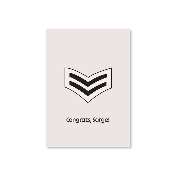 Congratulations Sergeant! Promotion to Police Sergeant Card – FeelGoodTimes