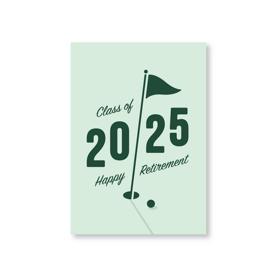 Class of 2025 Golf Themed Retirement Card