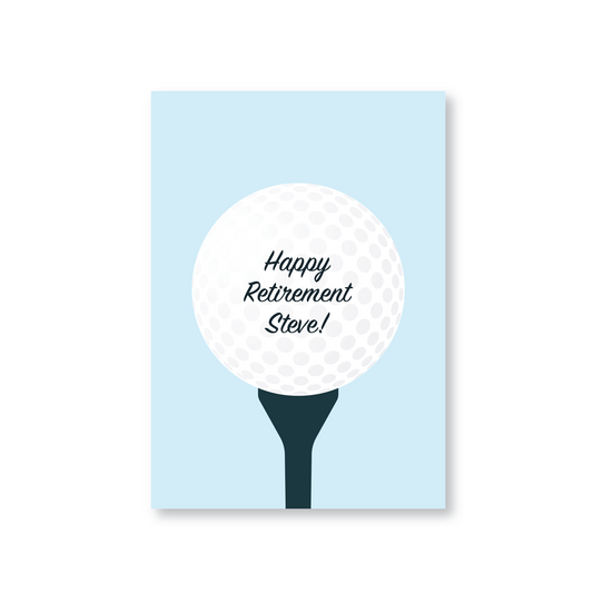 Personalised Golf Themed Retirement Card