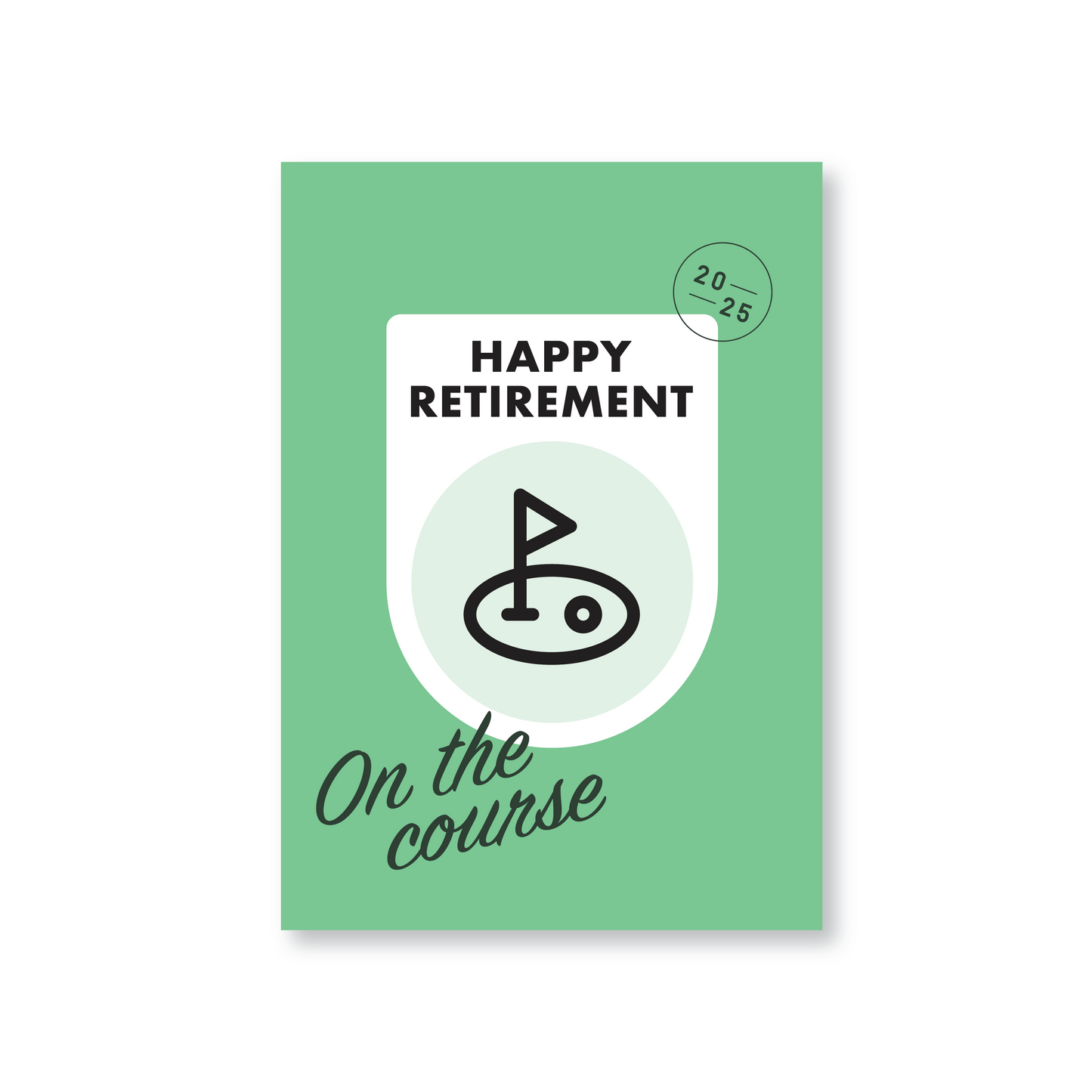 On The Course Golf-Themed Retirement Card