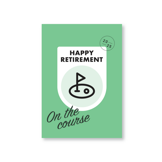 On The Course Golf-Themed Retirement Card