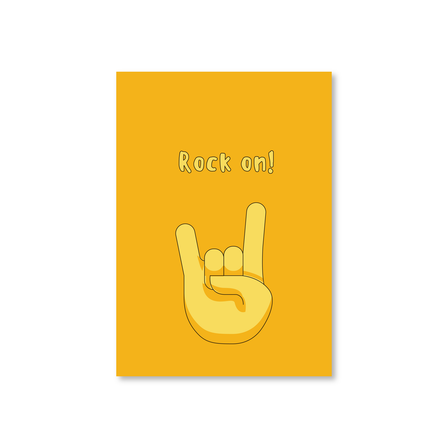 "Rock On" Good Luck Card