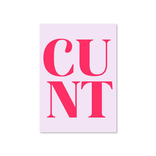 Cunt Rude A6 Postcard