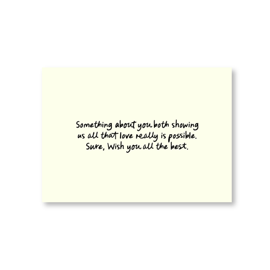 Something About Love (Sarcastic Funny Wedding Card)