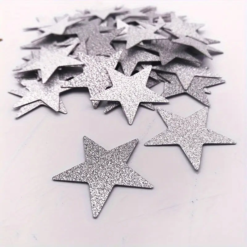 Silver Glittery Star Table Confetti (50PCS)