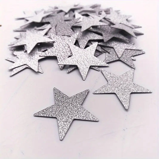 Silver Glittery Star Table Confetti (50PCS)