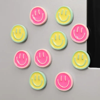 Set of 10 Smiley Face Fridge Magnets