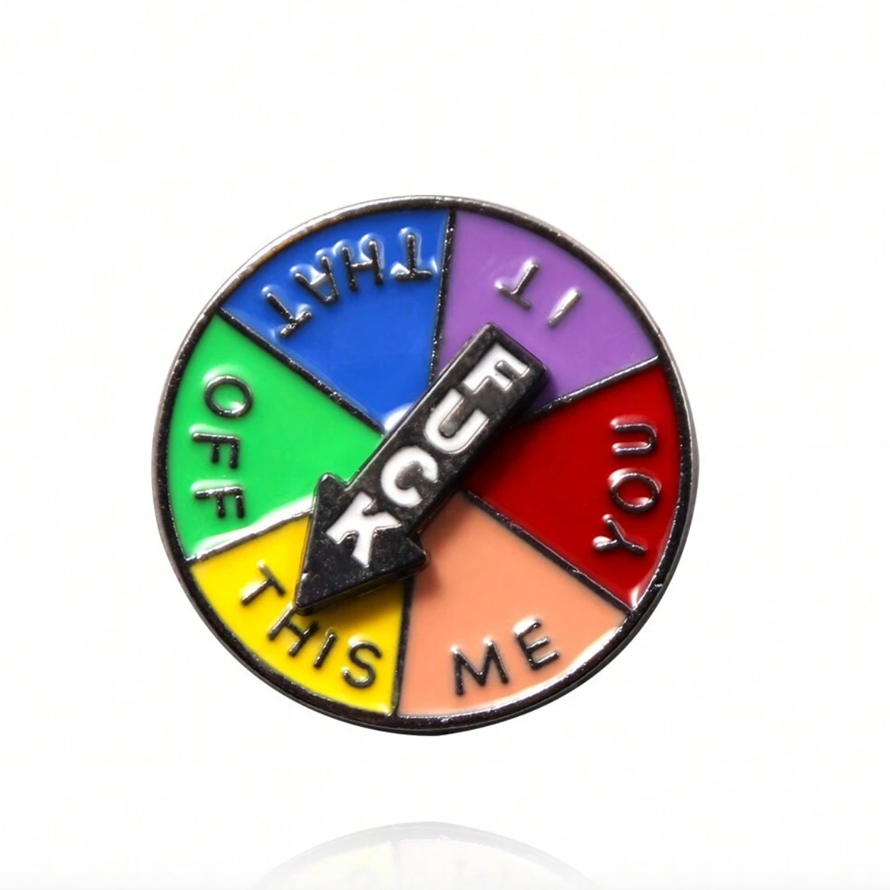 Funny Spinning Fuck It Pin Badge