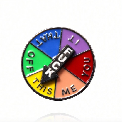 Funny Spinning Fuck It Pin Badge
