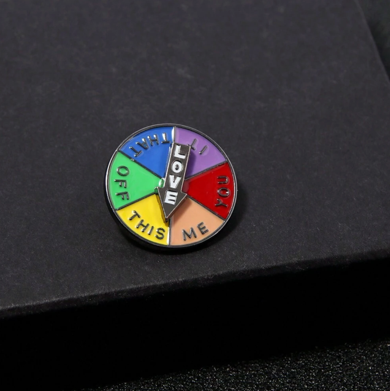 Funny Spinning Fuck It Pin Badge