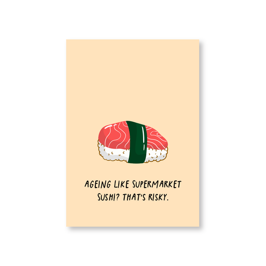 Sushi Birthday Card (Supermarket Sushi)