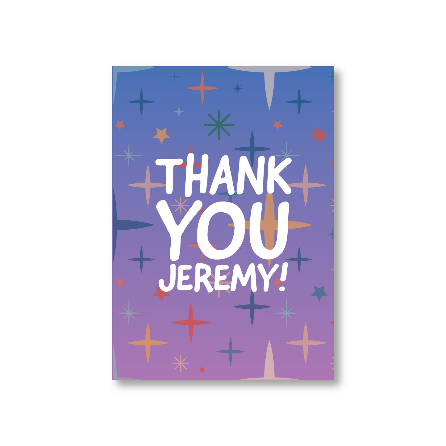 Thank You Card (Personalised With Name)