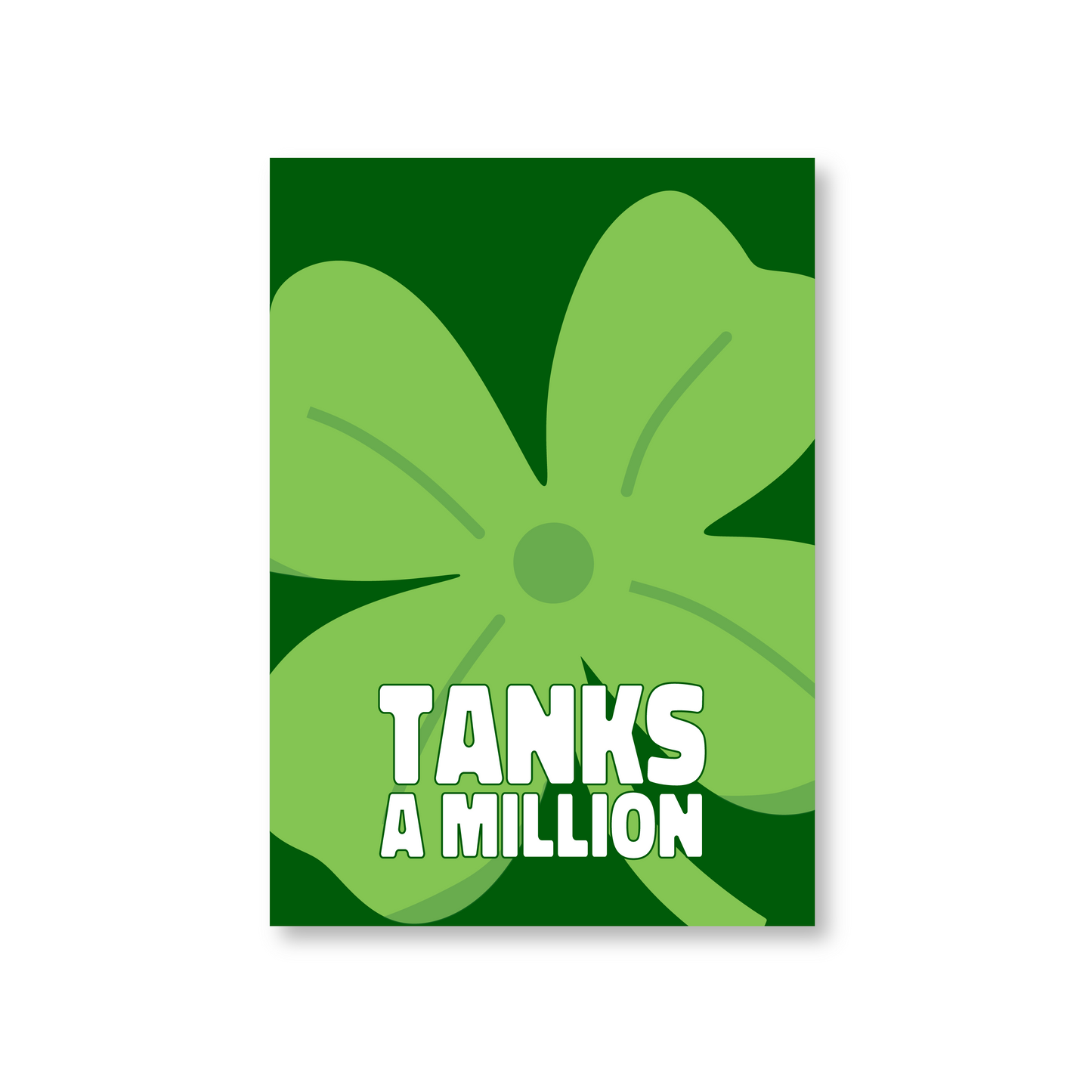 Tanks A Million (Irish Accent Thank You Card For Colleague Or Friend)