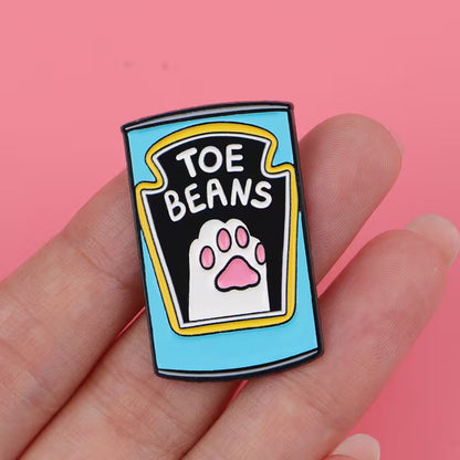 Toe Beans Cat Lovers Pin Badge