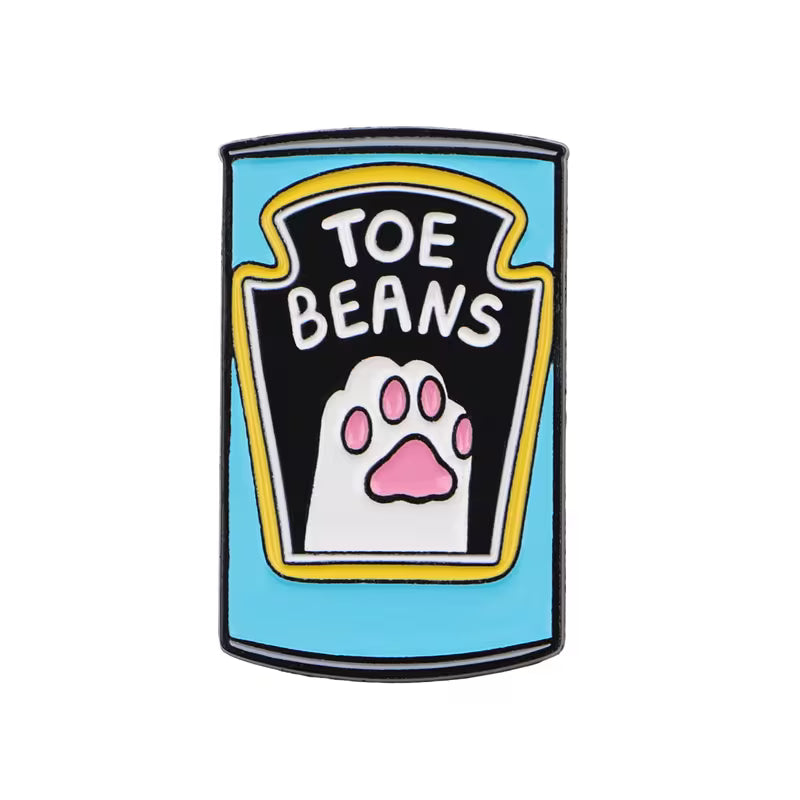 Toe Beans Cat Lovers Pin Badge