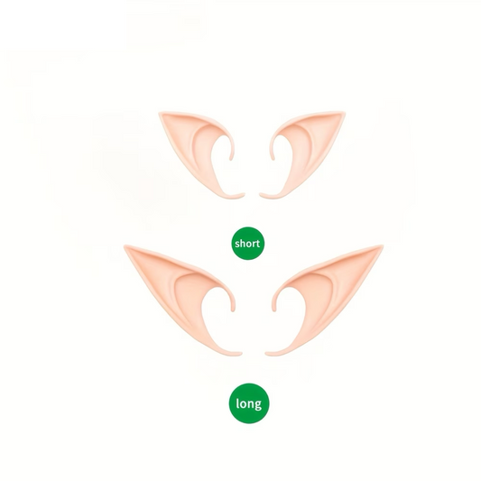 Fairy Spirit Elf Ears – 2 Pairs of Soft Pointed Role-Play Ears for Halloween, Christmas & Cosplay