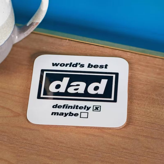 World’s Best Dad Wooden Coaster