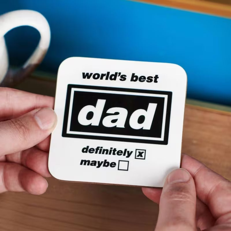 World’s Best Dad Wooden Coaster