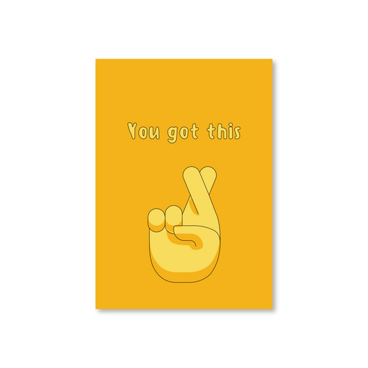 Good Luck Card Featuring Crossed Fingers