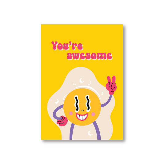 You're Awesome Retro Well Done Card